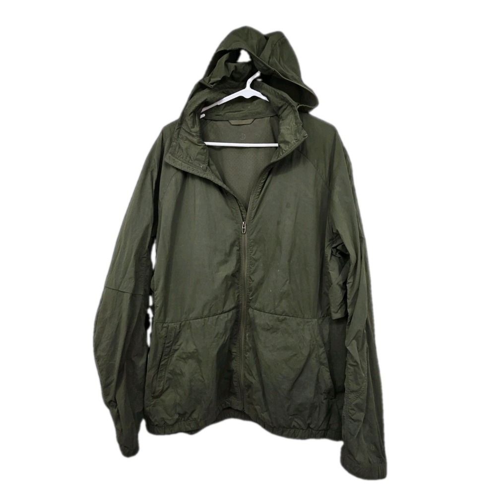 Lululemon Evergreen Zip-Up Hoodie Windbreaker Jacket Mens XXL Olive Green M4AJMS